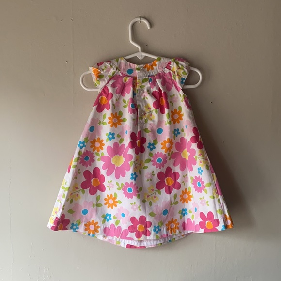Carter’s Lined Pink Floral Spring/Summer Dress, 12 months - Picture 4 of 7